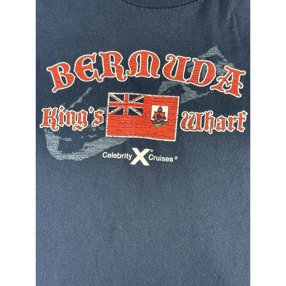 Kings Wharf‎ Celebrity Cruises Bermuda Tee T-Shirt Blue  • Medium Vacation